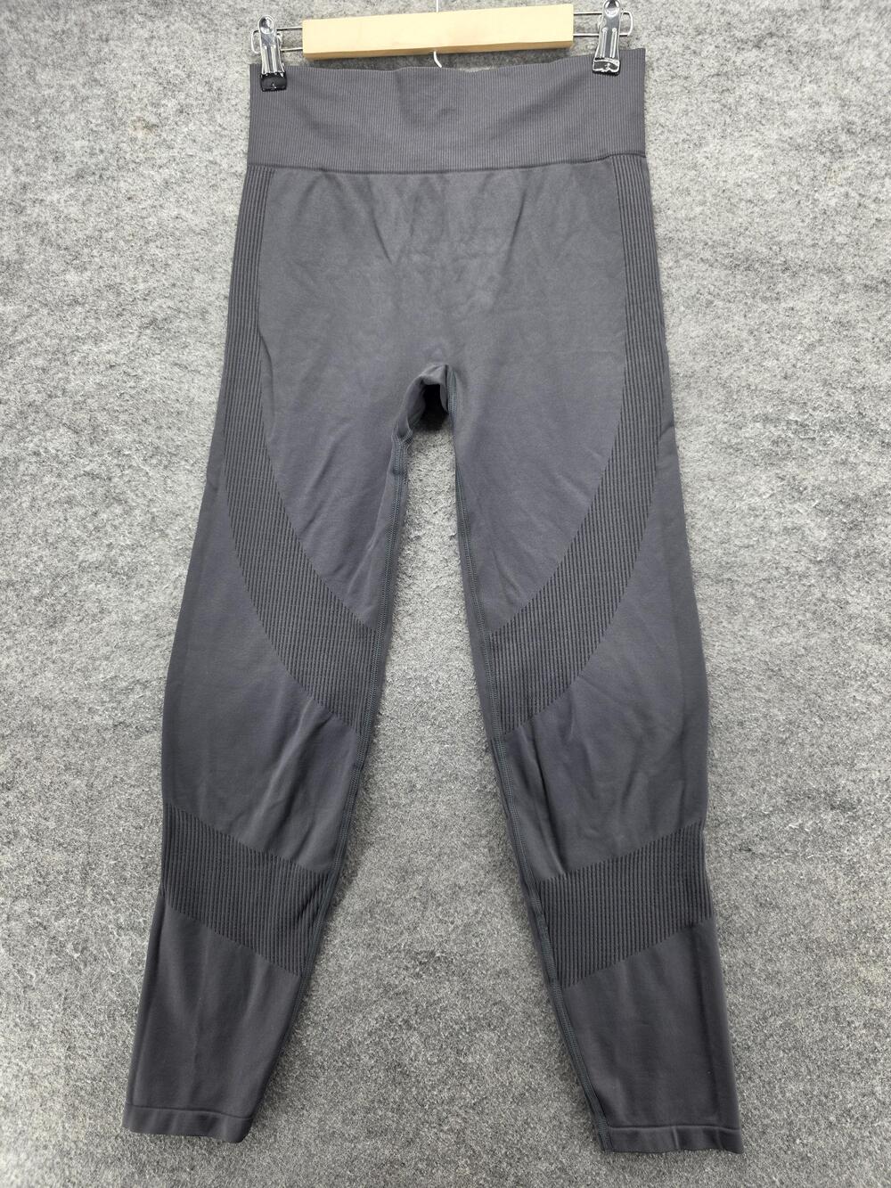 PINK Active Leggings Womens Medium Large Gray Seamless High Waist Workout Yoga